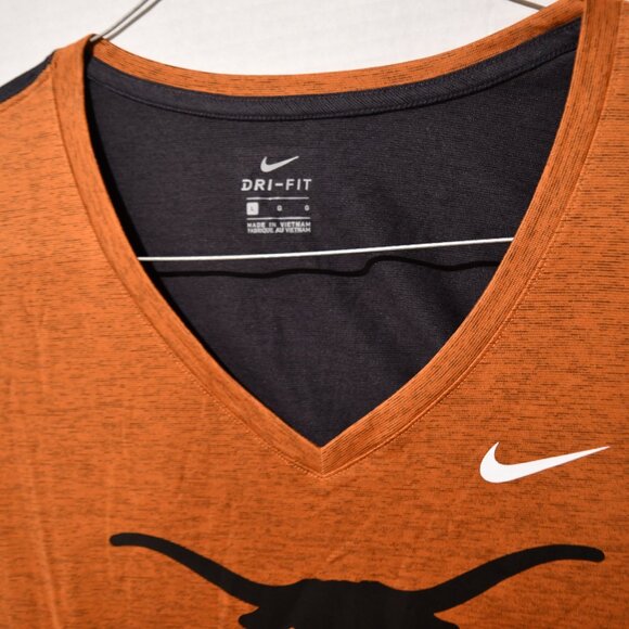 Womens NIKE DRY Dri-Fit Slim fit TOP Texas Longhorns ORANGE/Black Sizes S-XXL - Picture 5 of 7